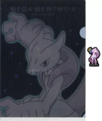 【中古】グッズセット メガミュウツーX/メガミュウツーY レンチキュラークリアファイル＆ステッカー 「一番くじ Pokemon 『メガシンカ』」 H賞