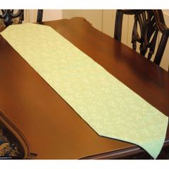 テーブルランナー テーブルライナー おしゃれ スタイルフランス フランス製生地 テーブルウエア テーブルセンター 160cm グリーン CompagnieDesEtoffes EcritureVert 30x160