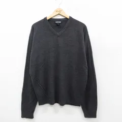 XL/古着 ジャンセン 長袖 セーター メンズ アクリル Vネック 濃グレー 25oct17 中古 ニット トップスのサムネイル