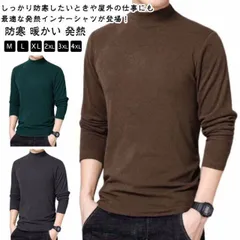 あったかインナー メンズ Tシャツ ハイネック カジュアル 部屋着 微起毛 長袖 インナー トップス 防寒 暖かい 発熱 ストレッチ タートルネック アンダーウェア 肌着 冷え防止 通勤 春 秋 冬 #zjjj2903