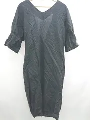 ◇ ⊂ KBF+ アーバンリサーチ シンプル系 長袖 膝下丈 ワンピース サイズ1 ブラック系 レディース E  【1507250000488】