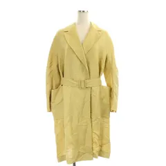 Sマックスマーラ 'S Max Mara 近年モデル リネン スプリングコート チェスター ロング ベルト付き 40 黄色 イエロー /MI ■OSのサムネイル