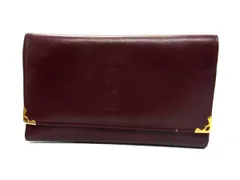 美品 Cartier カルティエ マストライン 三つ折り 長財布 がま口 レザー MUST DE CARTIER 超美品 カルティエ Cartier マストライン