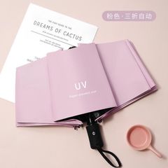 折り畳み傘 晴雨兼用 UVカット率 99.9% ワンタッチ 男女兼用ピンク