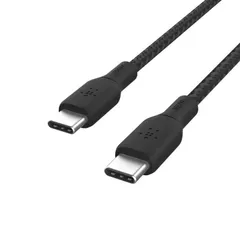 【 新品 未開封 】 BELKIN USB-C to USB-C 2重編込高耐久ナイロンケーブル ブラック [2m /USB Power Delivery対応] CAB014BT2MBK 未使用 送料無料