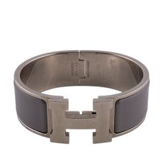 HERMES エルメス クリッククラックGM バングル グレー ユニセックス ブランド