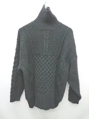 ◇ select MOCA セレクト モカ タートルネック 長袖 ケーブルニット セーター サイズF ブラック レディース P  【1405090010639】