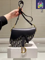【今日WTO】Dior Summer Wave2 Hb Blue Smooth Calfskin Flap Saddle Bag - ディオール Summer Wave2 Hb ブルー スムース カルフスキン フラップ サドル バッグ-WTO輸入1-KT23