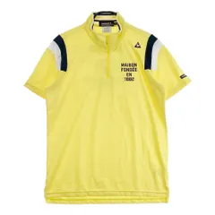 サイズ：LL LE COQ GOLF ルコックゴルフ  ハーフジップ 半袖Tシャツ  イエロー系 [240101415401] ゴルフウェア メンズ ストスト