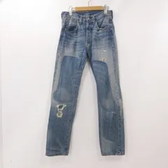 【姫路東店】 中古 Levi's VintageClothing | リーバイスヴィンテージクロージング デニムパンツ 501XX 1947年復刻 47501-0197 リペア加工 サイズ:W:29 ライトブルー 【107】