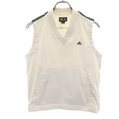 adidas アディダス ゴルフ Vネック ベスト S アイボリー レディース 古着
