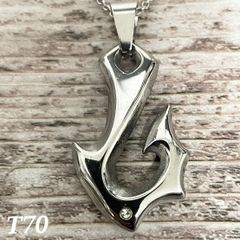【新品 未使用】№70 メンズネックレス フック あずき 2mm 50cm付き】 シルバー ネックレス ステンレス