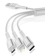 【特価セール】USB Micro C 3台同時充電 Type 超高耐久 iPhone 1 in Android 3 充電コード タイプC 1.2m 急速 各種対応 3in1 充電ケーブル