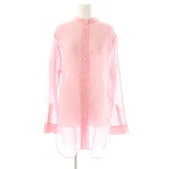 未使用品 リアムプラージュ R'IAM-PLAGE 24SS シアーバンドカラーシャツ 長袖 F ピンク /DF ■OS レディース リアムプラージュ R'IAM-PLAGE 24SS シアーバンドカラーシャツ