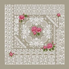 🟦⬜🟥フランス クロスステッチチャート 図案🌹Roses and Lace🌹◆ローズ&レース◆Shannon Christine's designs シャノンクリスティーン サンプラー ローズ  輸入刺繍  輸入クロスステッチ 輸入図案
