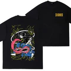 メンズTシャツ HUNTER×HUNTER ハンターハンター 幻影旅団シズクプリントTシャツ オーバーサイズ ブラック