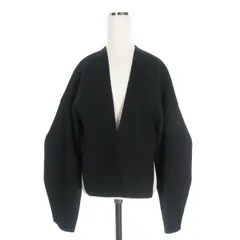 ENFOLD ハイゲージコットン アシンメトリーカーディガン 38 ブラック ENFOLD ハイゲージコットン アシンメトリーカーディガン 38