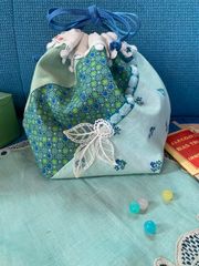 アンティークキルト ヴィンテージ布 フィードサック ヘキサゴン