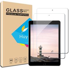 Huy iPad 9.7 第6/5世代 用のガラスフイルム iPad Air2 / Air (2013) / iPad Pro 9.7 用の フイルム 【2枚セッ】日本旭硝子製 強化ガラス 液晶 保護フィルム 貼り付け簡単 硬度9H 防指紋 0