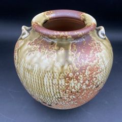 瀬戸 篁居園 高島徳松 黄金焼 壺 花瓶 - メルカリ