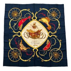 HERMES カレ 馬車柄 シルク 大判 スカーフ 88×88 エルメス 希少 - メルカリ