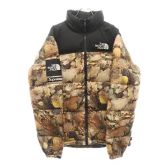 SUPREME (シュプリーム) 16AW ×THE NORTH FACE Nuptse Jacket リーフハンティングカモ柄 ヌプシ ナイロン ダウンジャケット 枯葉 ブラック/ブラウン ND51602I