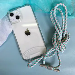 ケース付きスマホショルダー　iPhone13Pro　ストラップ付きケース　ショルダーストラップ　取り外し可能　肩掛けストラップ　長さ調節可能　落下防止　スマホストラップ　クリアケース　衝撃吸収