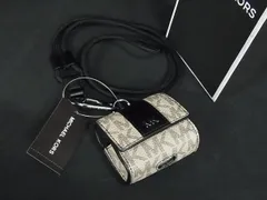 ■新品■未使用■ MICHAEL KORS マイケルコース MK柄 PVC AirPodsケース エアポッズケース レディース アイボリー系 BM4404