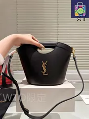 【今日WTO】YSL サンローラン カサンドル トートバッグ 扇形外観と透かし彫りハンドルが特徴、小鏡付き-WTO輸入2-FVQ87