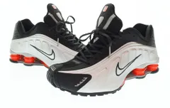 ナイキ NIKE SHOX R4 BLACK/METALLIC SILVER-MAX ORANGE ショックス BV1111-008 メンズ靴 スニーカー シルバー 27cm 103S-1024