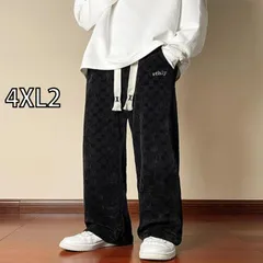 [4XL2]メンズ 服 シンプル ファッション オシャレ 大人 かっこいい 大きいサイズ ストリート 紳士服 市松 冷感 パンツ 秋 ワイド レッグ カジュアル
