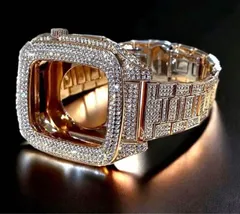 TC⭐︎071⭐︎アップルウォッチバンド ステンレス カバー キラキラ Apple Watch ケース 44mm 45mm  メンズ レディース