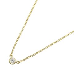 ティファニー TIFFANY＆CO ネックレス バイザヤード ネックレス 首回り35.5cm K18（イエローゴールド） ダイヤモンド バイザヤード ネックレス レディース Used A