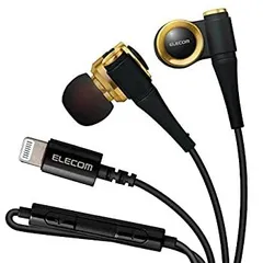 【中古】(未使用･未開封品)エレコム イヤホン ヘッドホン マイク・リモコン付 カナル Lightning ライトニング ハイレゾ対応 CH1010 ゴールド EHP-LCH1010MGD