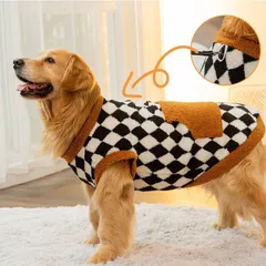 ●大型犬服● ペットウェア お散歩 もこもこ 秋冬  ベスト  抜け毛防止 ペット服 犬服 猫服 犬用 ペット用品  防寒着 可愛い