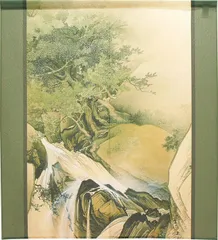 真作絹本日本画画家小島丹漾八木鼻の景色日本画