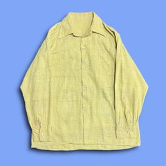 60s 70s Arrow 開襟シャツ vintage レーヨン×ポリ 絣 - メルカリ