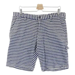 サイズ：XL ROUGH&SWELL ラフアンドスウェル  スウェット ハーフパンツ ボーダー柄 ネイビー系 [240101367425]# ゴルフウェア メンズ ストスト