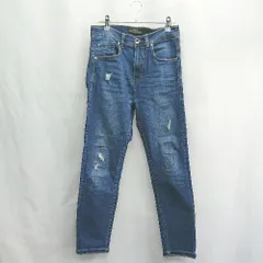 ◇ Θ ZARA ザラ ダメージ加工 スキニーパンツ サイズUSA30 ブルー系 レディース E  【1410290052341】