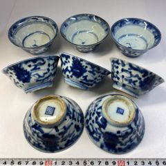 中国清時代 新渡蛍手煎茶碗 7客 タカチ w6㎝ 東S8-0523☆2F - メルカリ