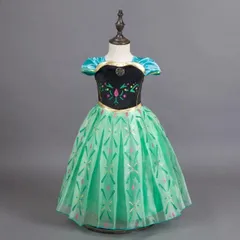 ドレスプリンセス風ワンピースハロウィンコスプレクリスマス衣装エルサ風 コスチューム子供用 キッズ 女の子演出服パーティ