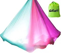 GiGant ギグアント エアリアルヨガ 5ｍx2.8ｍ ハンモック 単体 空中ヨガ 反重力 エクササイズ エアロ( ベリーキャンディ)