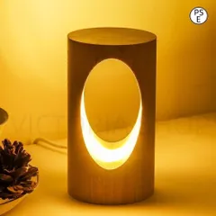 LEDの木製の電気スタンド、寝室のベッドサイドのナイトライト、調光可能なLed照明、創造的な家の装飾のテーブルランプ、ユニー