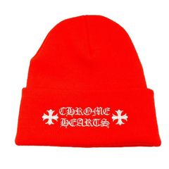 新品未使用】Chrome Hearts クロムハーツ ビーニー 赤 - メルカリ