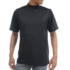 [プーマ] ゴルフシャツ グラフィック ストライプ ＳＳモックネック メンズ ブラック M [プーマブラック] [Free Size]