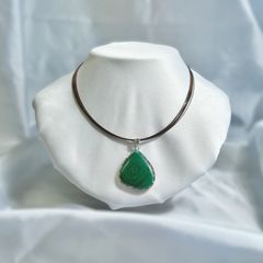 ターコイズ ネックレス ☆ EJC-NCE0001 ☆ パワーストーン ☆ 大ぶり トルコ石 ☆ 天然石 ワイヤーネックレス ビッグサイズ 日本製