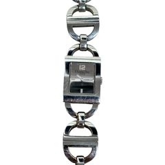 Christian Dior(クリスチャンディオール) CD chain belt watch ロゴ ベルト 腕時計 D78-109 シルバー 1コマ/替レザーベルト付