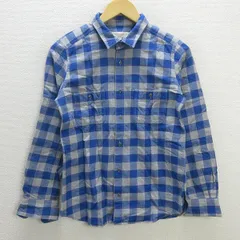 G■ユナイテッドアローズ/UNITED ARROWS GLR 長袖BDシャツ/チェック柄【M】青/men's/116【中古】■