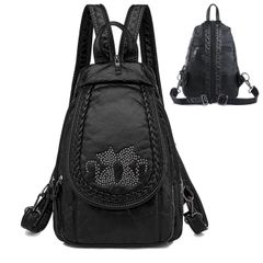 特価商品】3way 大人 リュック 黒リュック オシャレPUレザー