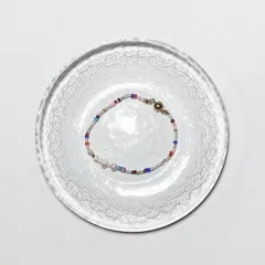 パールビーズブレスレット アシンメトリーデザイン　【ゴールド/シルバー】